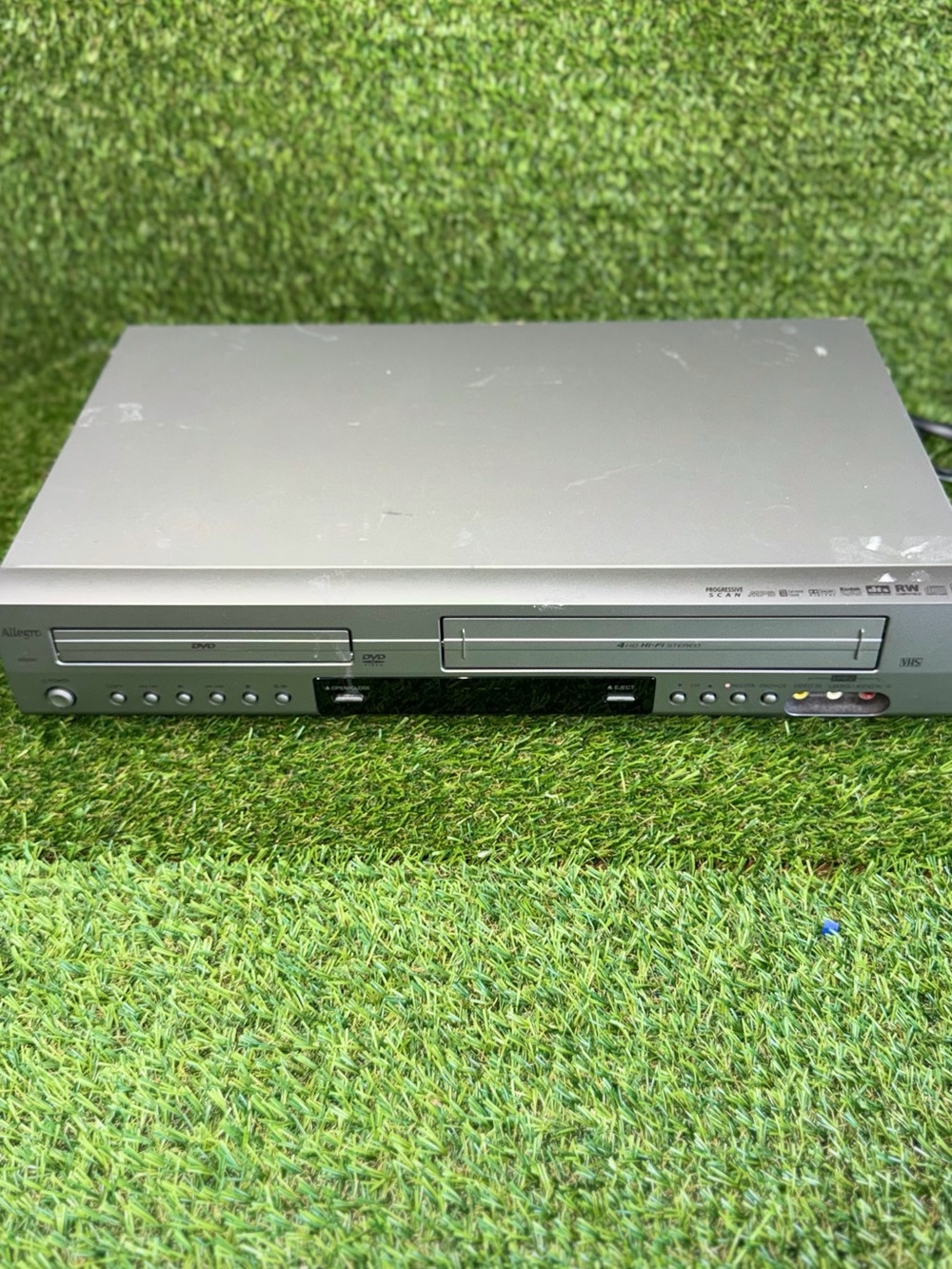 Allegro XBV243 Combo DVD VCR VHS MP3 NO Remote- Tested & Works Great